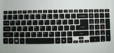 Saco Chiclet Protector Cover For Acer Aspire E E1-510 Notebook Laptop Keyboard Skin(Black, Transparent) available at flipkart for Rs.355
