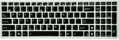 Saco Chiclet Protector Cover Fit for Asus X553MA-BING-SX488B 15.6-inch Laptop Laptop Keyboard Skin(Black, Transparent) Flipkart