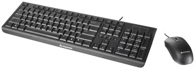 Lenovo KM4802 USB 2.0 Keyboard and Mouse Combo(Black)