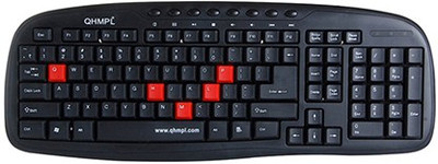 

QHMPL QHM7408M Multimedia Wired USB Laptop Keyboard(Black)