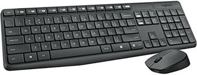 Logitech Mk235 Mouse & Wireless Laptop Keyboard(Black & Gray)