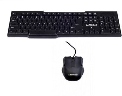 PRODOT Kb-207s Keyboard Mouse Wired USB Laptop Keyboard(Black)