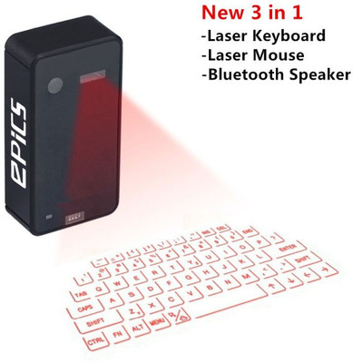 Epics 3 in 1 Laser Virtual Laser Laptop Keyboard Black Epics Keyboards
