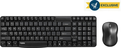 

Rapoo 1860 Wireless Keyboard & Mouse combo(Common Nano Receiver), Black