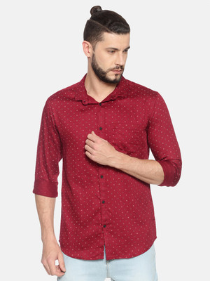 SHOWOFFFF Men Printed Casual Red Shirt