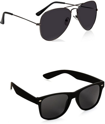 Shahs collections Retro Square Sunglasses(For Boys, Black)