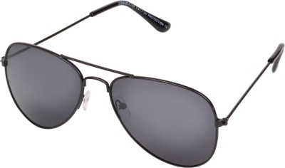 Flipkart - Scaglia Aviator Sunglasses(For Men & Women, Black)