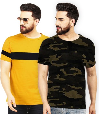 Leotude Printed Men Round Neck Multicolor T-Shirt