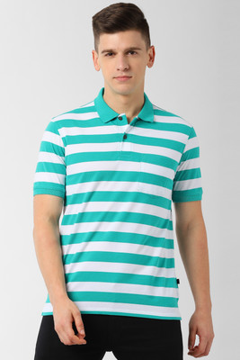 peter-england-striped-men-round-neck-blue-t-shirt