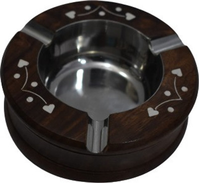 Elburs Pure Sheesham Wooden Royal Look Cigarette Ashtray Brown Wood Ashtray(Pack of 1)