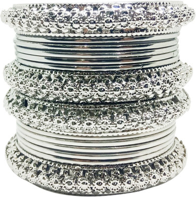 Chrishan Alloy Silver Bangle Set
