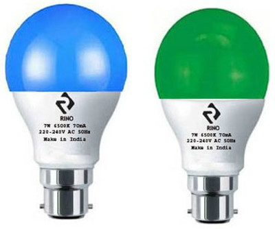 rino 7 W Basic Standard B22 LED Bulb(Multicolor, Pack of 2)