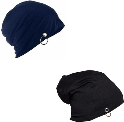 Eliq Solid Beanie Cap(Pack of 2)