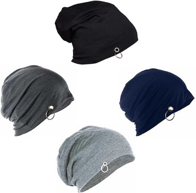 3SIX5 Solid Beanie Cap(Pack of 4)