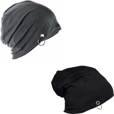 Qtsy Solid Beanie Cap(Pack of 2)