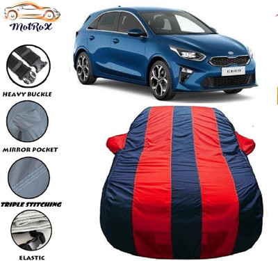 MoTRoX Car Cover For Mahindra e-Verito (With Mirror Pockets)(Red, Blue)