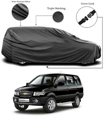 ANTHUB Car Cover For Chevrolet Tavera (Without Mirror Pockets)(Grey)