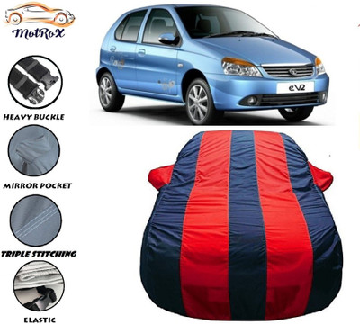 MoTRoX Car Cover For Tata Indica eV2 (With Mirror Pockets)(Red, Blue)