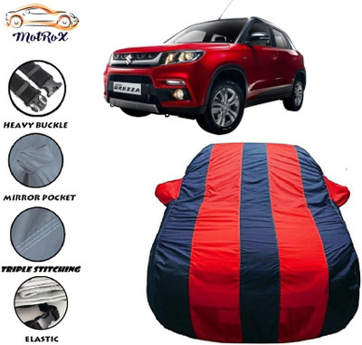 MoTRoX Car Cover For Maruti Suzuki Vitara Brezza (With Mirror Pockets)(Red, Blue)