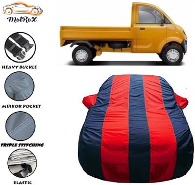 MoTRoX Car Cover For Mahindra Jeeto (With Mirror Pockets)(Red, Blue)