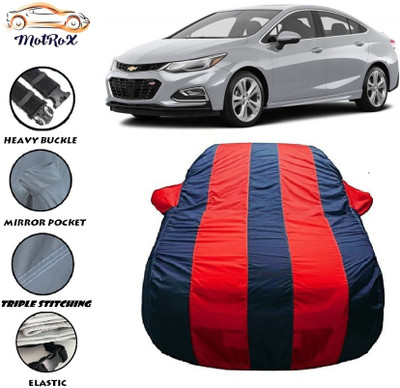 MoTRoX Car Cover For Chevrolet Cruze (With Mirror Pockets)(Red, Blue)