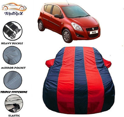 MoTRoX Car Cover For Maruti Suzuki Ritz (With Mirror Pockets)(Red, Blue)