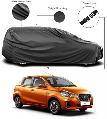 ANTHUB Car Cover For Nissan Go (Without Mirror Pockets)(Grey)