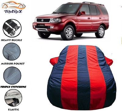 MoTRoX Car Cover For Tata Safari (With Mirror Pockets)(Red, Blue)