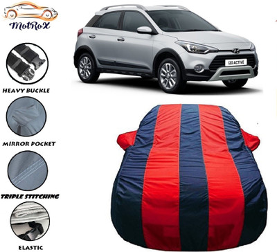 MoTRoX Car Cover For Hyundai i20 Active (With Mirror Pockets)(Red, Blue)