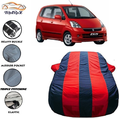 MoTRoX Car Cover For Maruti Suzuki Zen Estilo (With Mirror Pockets)(Red, Blue)