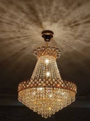 zsquarehp New Good Looking K9 Crystal chandeliers Chandelier Ceiling Lamp(Gold)