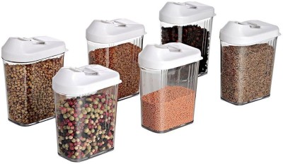 AVRT Plastic Cereal Dispenser  - 1100 ml(Pack of 6, Clear)