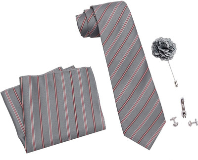 AXLON Satin Tie & Cufflink(Grey)