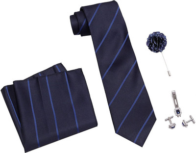AXLON Satin Tie & Cufflink(Blue)