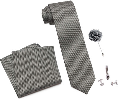 AXLON Satin Tie & Cufflink(Grey)