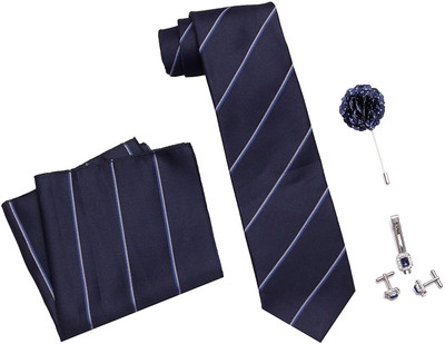 AXLON Satin Tie & Cufflink(Blue)