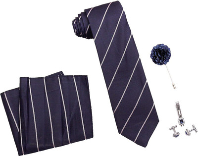 AXLON Satin Tie & Cufflink(Blue)