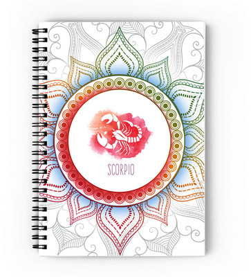 epheriwala Zodiac Sign (Scorpio) A5 Diary Ruled 160 Pages(Red)