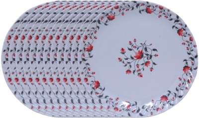 Carnival Pack of 12 Melamin Smart round-503,10 inch beautyfull dinner plate set 10 pcs of melamine Dinner Set(White)