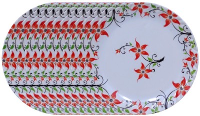 CARNIVAL Pack of 12 Melamin Carnival(504)Smart Round 10 inch Full Dinner Plate 12pcs Dinner Set(White)