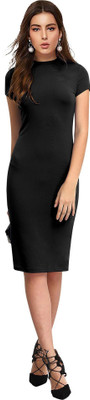 METRONAUT Women Bodycon Black Dress