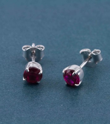 Fourseven Fourseven Jewellery Pure 925 Sterling Silver Sparkling Colours CZ Stud Earrings-Hot Pink Cubic Zirconia Sterling Silver Stud Earring