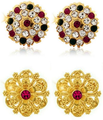 Divastri Traditional South Culture Stud Earring Combo set ( Pack of- 2 Pair Earrings) Alloy Earring Set