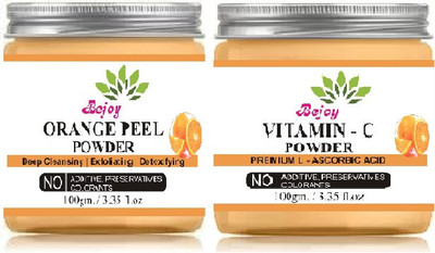 Bejoy Orange Peel Powder And Vitamin C Powder Combo 100 Gram Each(100 g)
