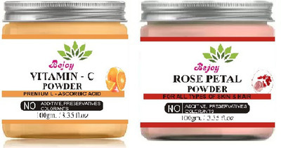 Bejoy Vitamin C Powder And Rose Petal Powder Combo 100 Gram Each(100 g)