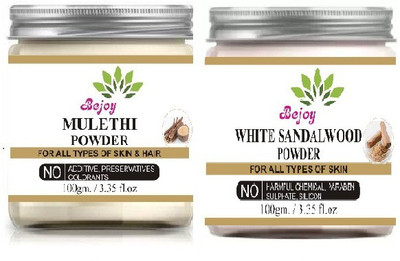 Bejoy Mulethi Powder And White Sandalwood Powder Combo 100 Gram Each(100 g)