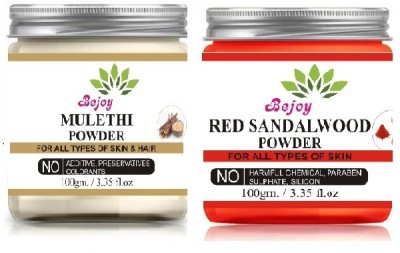 Bejoy Mulethi Powder And Red Sandalwood Powder Combo 100 Gram Each(100 g)