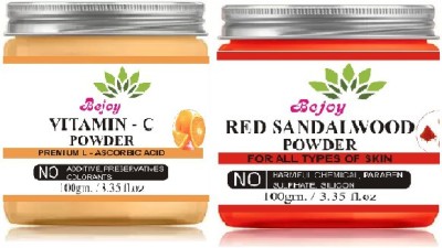 Bejoy Vitamin C Powder And Red Sandalwood Powder Combo 100 Gram Each(100 g)