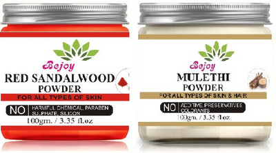 Bejoy Red Sandalwood Powder And Mulethi Powder Combo 100 Gram Each(100 g)
