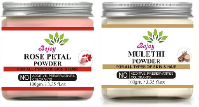 Bejoy Rose Petal Powder And Vitamin C Powder Combo 100 Gram Each(100 g)